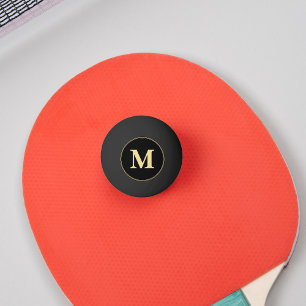 Custom Black Gold Mit Monogramm Tischtennis Tischtennisball