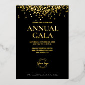 Custom Black Gold Modern Typografy Liebe script Folieneinladung (Vorderseite)