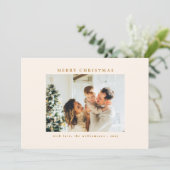 Custom Black Gold Ornaments Foto Weihnachten (Stehend Vorderseite)