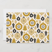 Custom Black Gold Ornaments Foto Weihnachten (Rückseite)