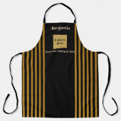 Custom Black & Gold Strip Schürze (Vorderseite)