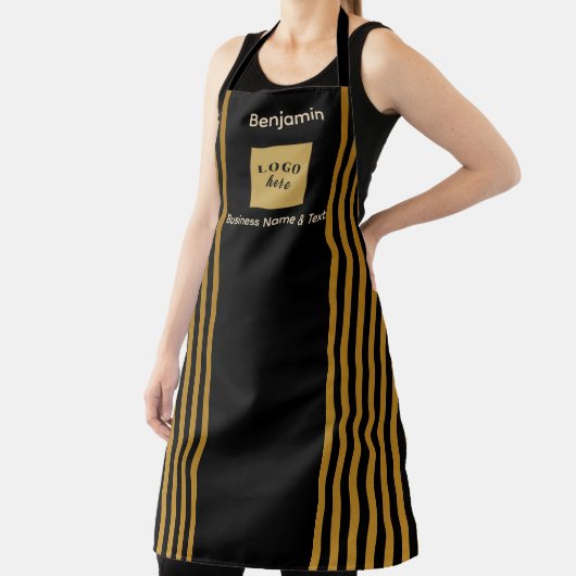 Custom Black & Gold Strip Schürze (InSitu)