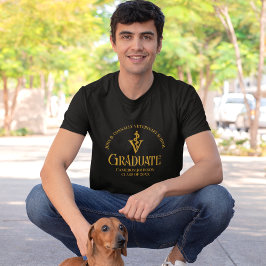 Custom Black Gold Veterinary School Abschluss T-Shirt