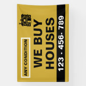 Custom Black Gold We Buy Houses Real Estate Invest Banner (Vertikal)