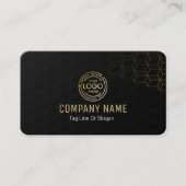 Custom Black + Gold Zuhause Gebäude Construction L Visitenkarte (Vorderseite)