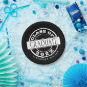 Custom Black Graduate Party Graduate Pappteller (Party)