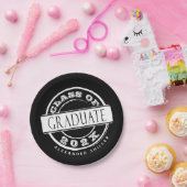 Custom Black Graduate Party Graduate Pappteller (Party)