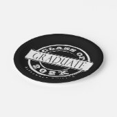 Custom Black Graduate Party Graduate Pappteller (Schrägansicht)