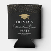 Custom Black Graduation Party Dosenkühler (Rückseite)