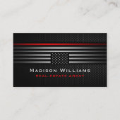 Custom Black Gray Red The USA America Flag Premium Visitenkarte (Vorderseite)