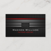 Custom Black Gray Red The USA America Flag Premium Visitenkarte (Vorderseite)