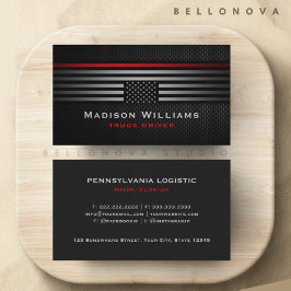 Custom Black Gray Red The USA America Flag Premium Visitenkarte