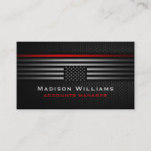 Custom Black Gray Red The USA America Flag Premium Visitenkarte (Vorderseite)