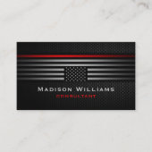Custom Black Gray Red The USA Flag Beruflich Visitenkarte (Vorderseite)