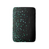 Custom Black Green Glitzer Confetti Personalisiert Badematte (Vorderseite Vertikal)