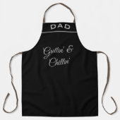Custom Black Grilling, Chillin Vater #FATHERSDAYGi Schürze (Vorderseite)