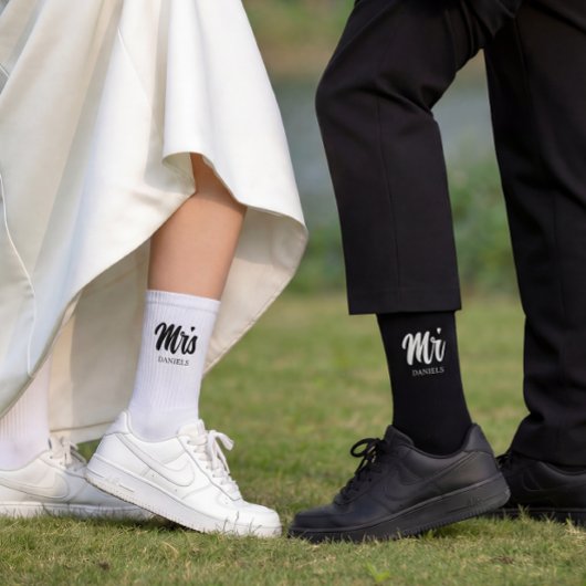 Custom Black Groom Wedding  Socken