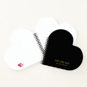 Custom Black Heart Shaped Notebook with Text Notizblock (Innenseite)