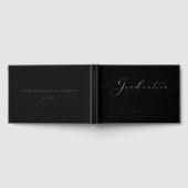 Custom Black High School Grad Party Abschluss Gästebuch (Voll)