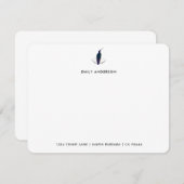 Custom Black Jacobin Hummingbird Paper Mitteilungskarte (Vorne/Hinten)