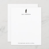 Custom Black Jacobin Hummingbird Stationspapier (Vorne/Hinten)