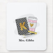 Custom Black Kindergarten Lehrer Wertschätzung Mousepad (Vorne)