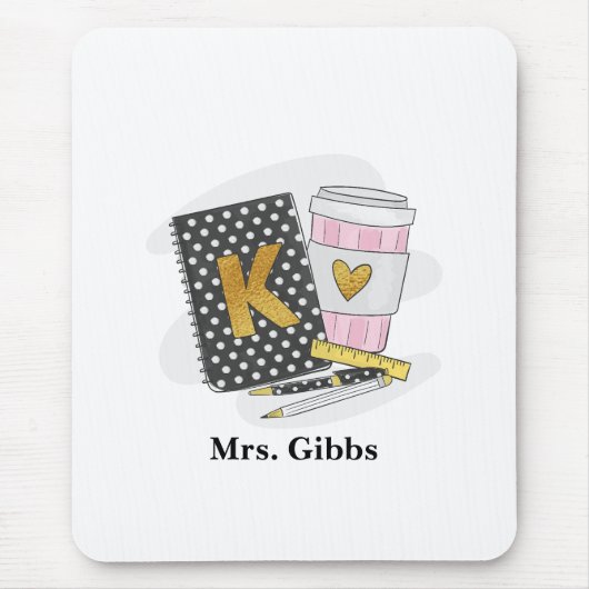 Custom Black Kindergarten Lehrer Wertschätzung Mousepad (Vorne)