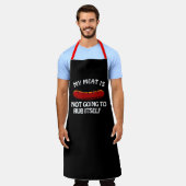 Custom Black Koch Mens Rub My Meat Funny Novelty Schürze (Getragen)