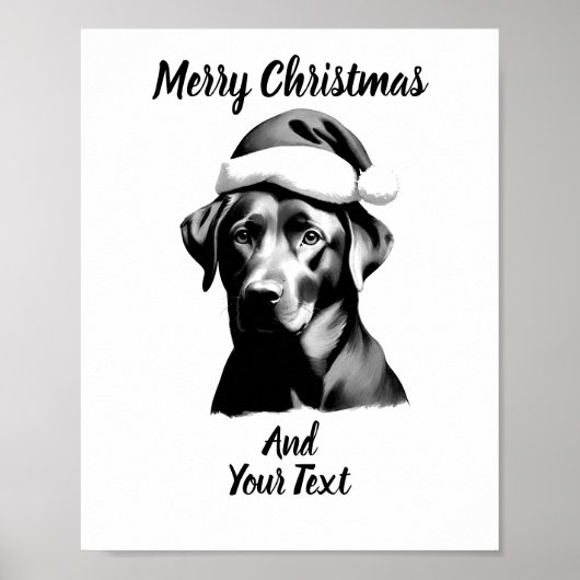 Custom Black Lab Christmas Poster Instant Download (Vorne)