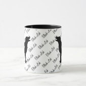 CUSTOM Black Lab Silhouette Tasse (Zentrum)