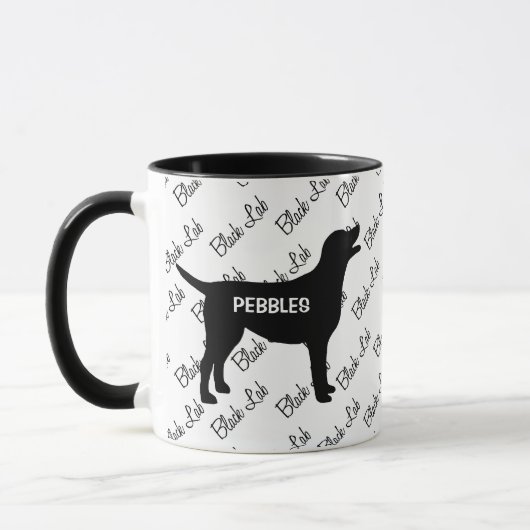 CUSTOM Black Lab Silhouette Tasse (Links)