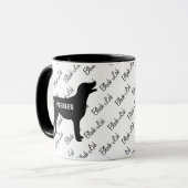 CUSTOM Black Lab Silhouette Tasse (Vorderseite Links)