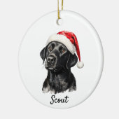 Custom Black Labrador Keramik Ornament (Links)
