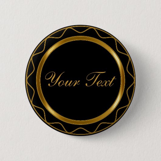 Custom Black & Metallic Gold mit DIY Text Button (Vorderseite)