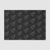 Custom Black Modern Monogram Seidenpapier (Vorderseite)