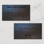 Custom Black Monoton Loyalty Card Visitenkarte (Vorne/Hinten)