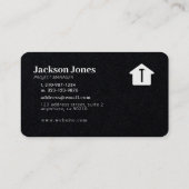 Custom Black on White Zuhause Gebäude Construction Visitenkarte (Rückseite)