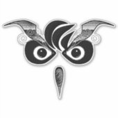 Custom Black Owl Vinyl Sticker. Aufkleber (Vorderseite)