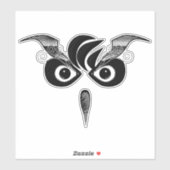 Custom Black Owl Vinyl Sticker. Aufkleber (Blatt)