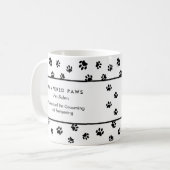 Custom Black Paw druckt Beruflich Pet Salon Kaffeetasse (Vorderseite Links)
