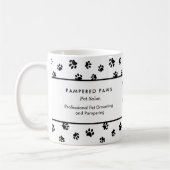 Custom Black Paw druckt Beruflich Pet Salon Kaffeetasse (Links)