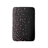 Custom Black Pink Glitzer Confetti Personalisiert Badematte (Vorderseite Vertikal)