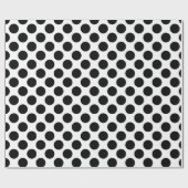 Custom Black Polka Dots Geschenkpapier (Flach)
