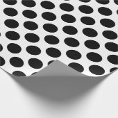 Custom Black Polka Dots Geschenkpapier (Ecke)