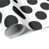 Custom Black Polka Dots Geschenkpapier (Rolleneckpunkt)