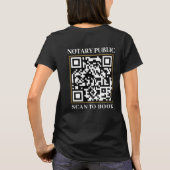 Custom Black QR Code Company Promotion Notar T-Shirt (Rückseite)