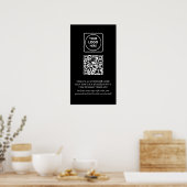 Custom Black QR Code | Professional Business  Poster (Küche)