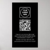 Custom Black QR Code | Professional Business  Poster (Vorne)