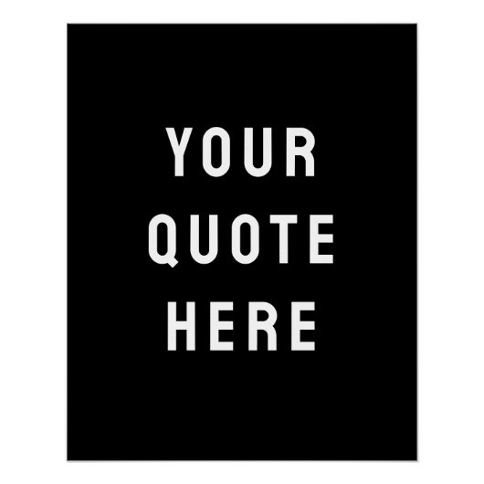 Custom Black Quote Art Personalisiert Wall Artwork Poster (Vorderseite)