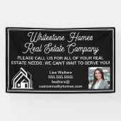 Custom Black Real Estate Company Realtor Marketing Banner (Horizontal)
